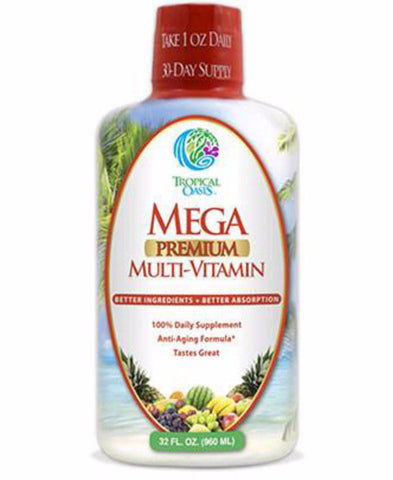 Mega Premium Liquid Multivitamin and Mineral Supplement - 32oz, 32serv